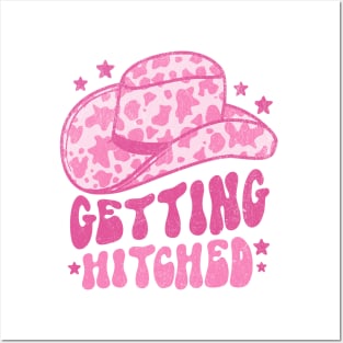 Getting Hitched Retro Space Cowgirl Hat Pink Posters and Art